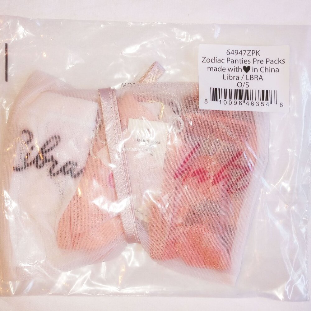 Custom Listing 3-Pair HAH Zodiac Thong Panty OS T-String Pre-Pack NWT - Picture 3 of 5